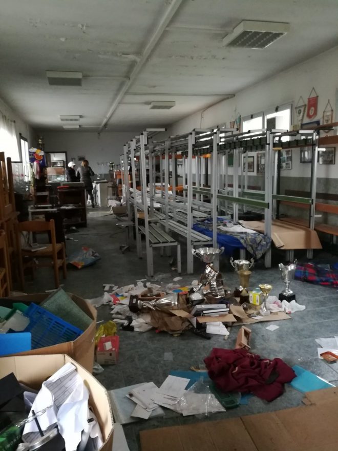 Foto Bar Campo Comunale di Linate – sopraluogo del 7-3-2018