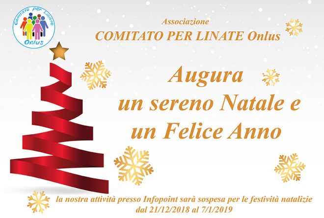 L’Associazione Comitato per Linate Onlus, Augura a tutti Voi un sereno Natale e un Felice Anno Nuovo