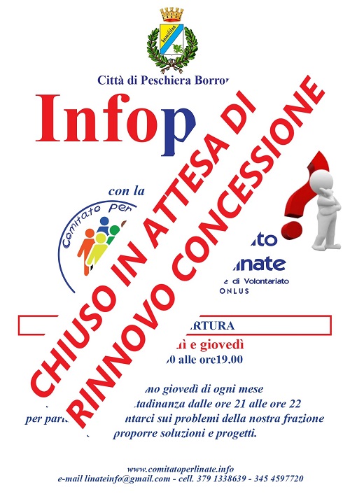Ieri 16/7/2019 Infopoint chiuso