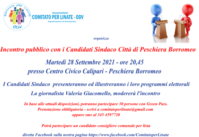 Incontro pubblico con i Candidati Sindaco Città di Peschiera Borromeo